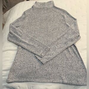 Torrid Super Soft Plush Gray Mock Neck Top Size 12 (0-Torrid)
